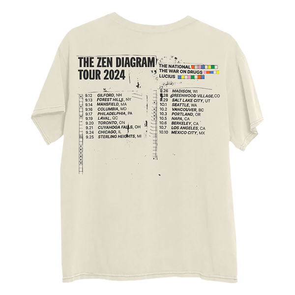 Zen Diagram 2024 Tour T-Shirt (Comfort Colors) - The War On Drugs ...